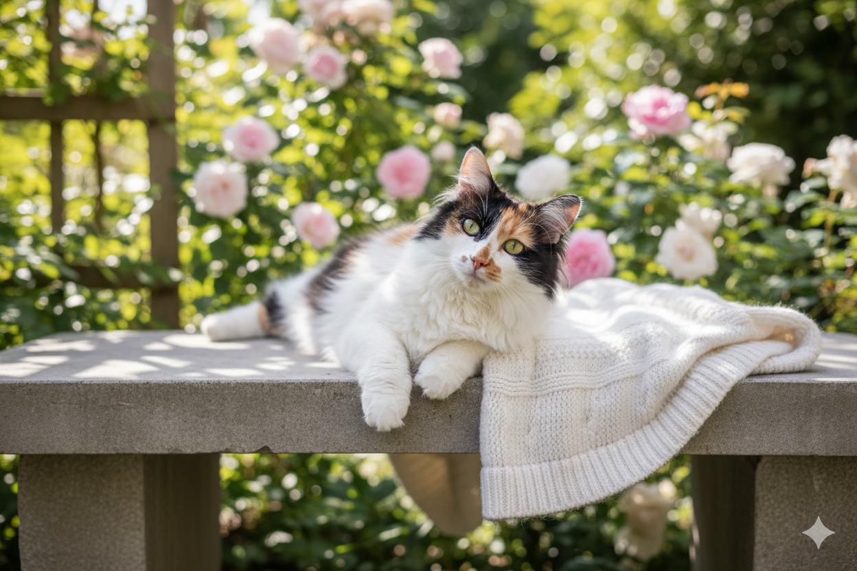 Modern pet illustration suitable for calico cat article